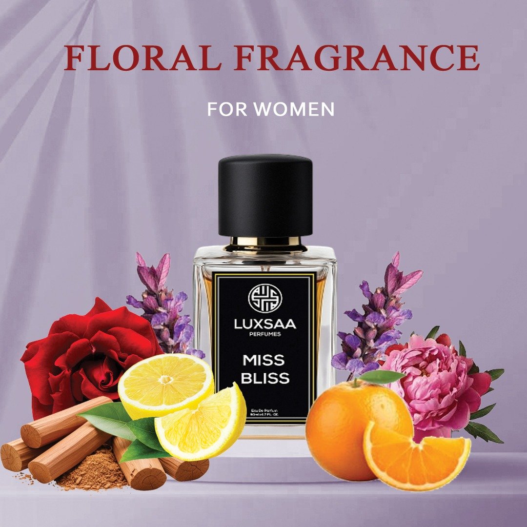 Luxsaa Miss Bliss Perfume For Women – 50ml EDP | Long Lasting Floral fragrance