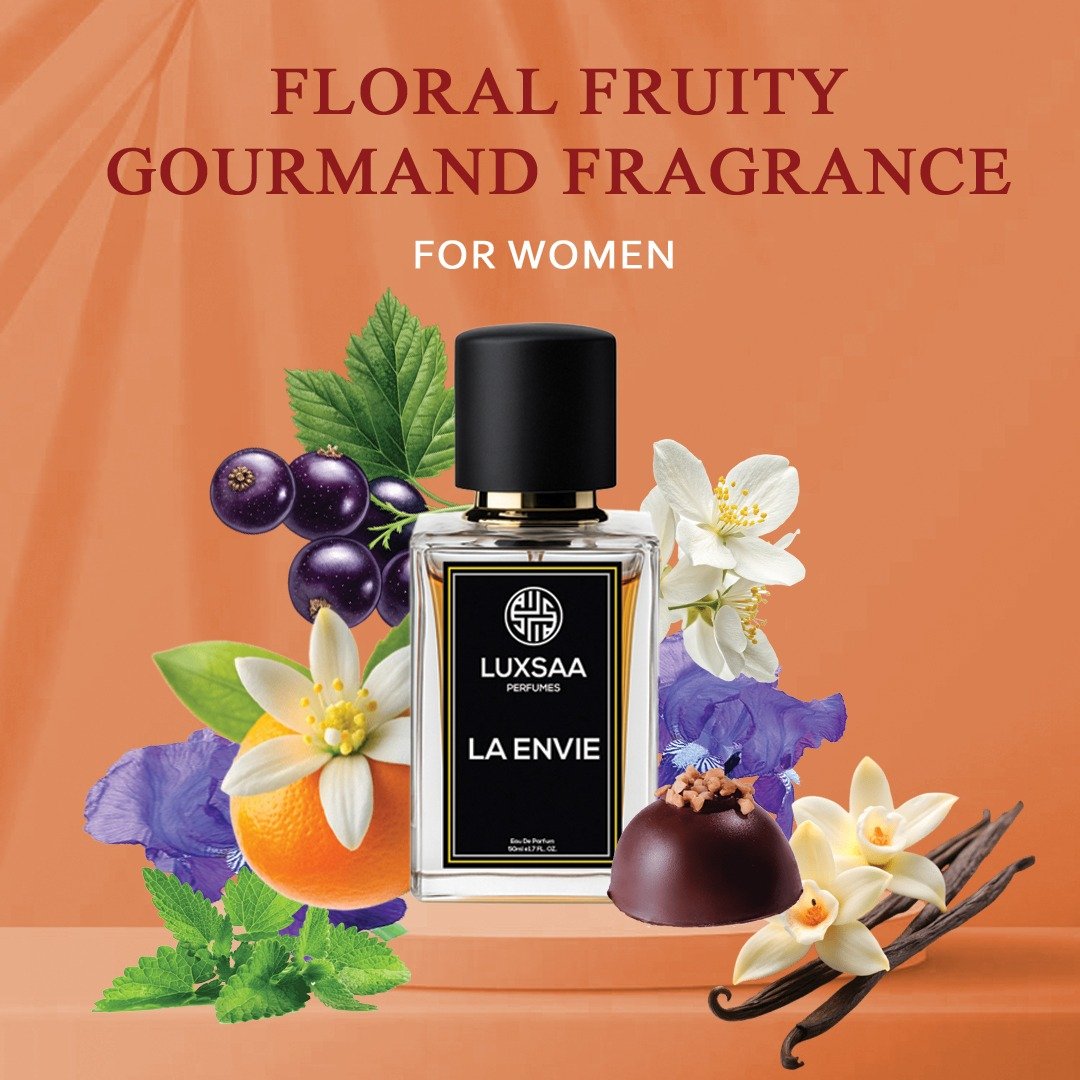 Luxsaa La Envie Perfume for Women 50ml | Long Lasting Floral Fruity Gourmand Fragrance