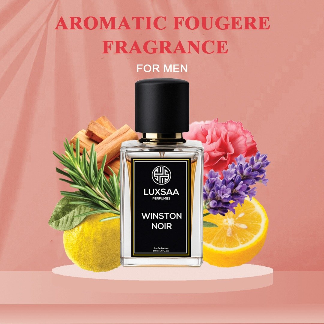Luxsaa Winston Noir Perfume for Men 50ml | Long Lasting Aromatic Fougere fragrance